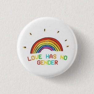 Chapa Redonda De 2,5 Cm el amor no tiene ninguna feminista de la bandera