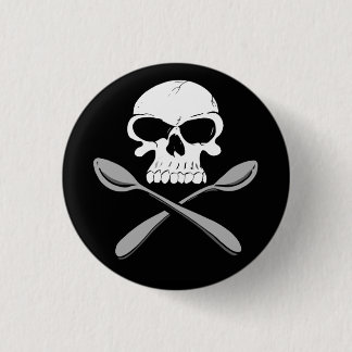 Chapa Redonda De 2,5 Cm El asesino cucharea la insignia