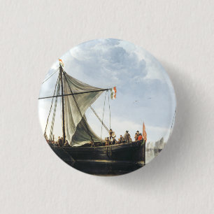Chapa Redonda De 2,5 Cm El barco de pasajeros Aelbert Cuyp