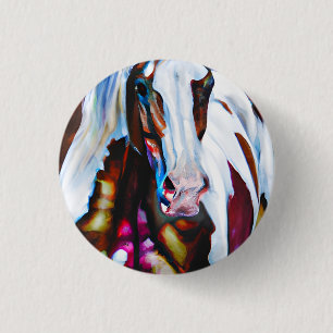 Chapa Redonda De 2,5 Cm El caballo de pintura