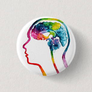 Chapa Redonda De 2,5 Cm El cerebro humano