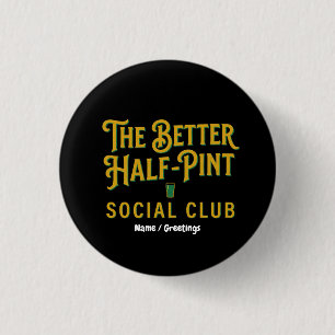 Chapa Redonda De 2,5 Cm El Club Social Mejor Medio Pinta Pub Irlandés Vint