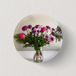 Chapa Redonda De 2,5 Cm El colorido Día de la Madre Opción Mama Bouquet+ P