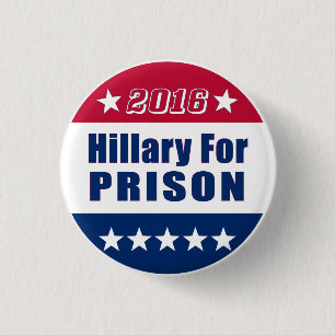 Chapa Redonda De 2,5 Cm El divertido Hillary para la elección 2016 de l