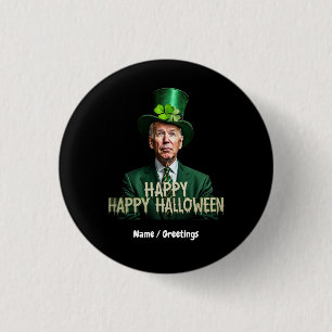 Chapa Redonda De 2,5 Cm El divertido Joe Biden St. Patrick's Day se confun