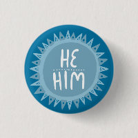ÉL / ÉL Pronouns Sun Pride Azul manchado
