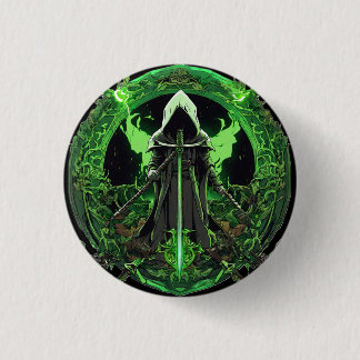 Chapa Redonda De 2,5 Cm El Emblema De Los Parques Grim Reaper En Verde6