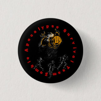 Chapa Redonda De 2,5 Cm El equipo de supervivencia del apocalipsis zombie