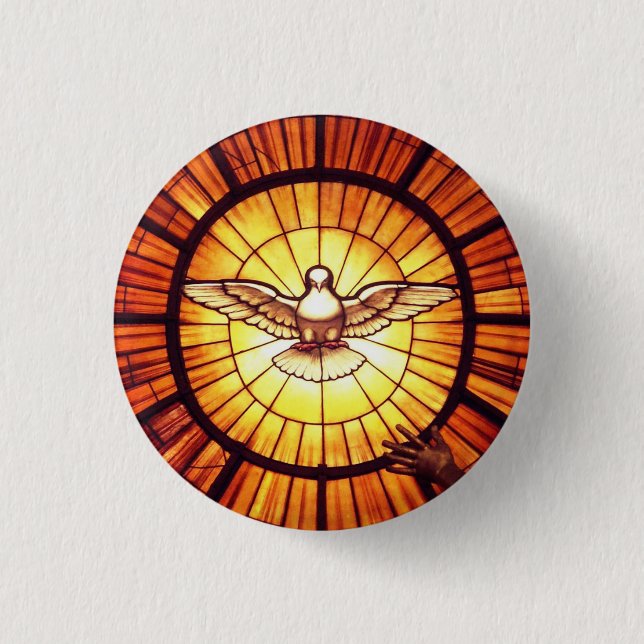 Chapa Redonda De 2,5 Cm El Espíritu Santo (Bernini) (Anverso)