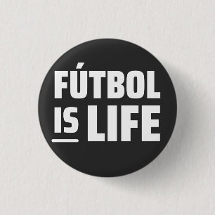 Chapa Redonda De 2,5 Cm el futbol es la vida, el fútbol, el fútbol, el fút