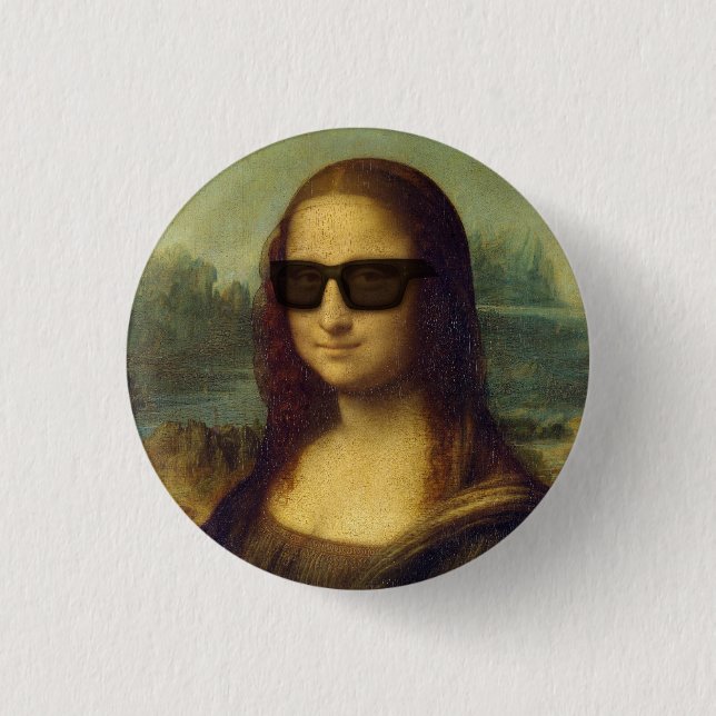 Chapa Redonda De 2,5 Cm El inconformista Mona Lisa en inconformista (Anverso)