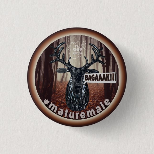 Chapa Redonda De 2,5 Cm El macho maduro (Anverso)