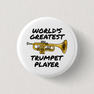 Chapa Redonda De 2,5 Cm El mejor jugador de trompeta del mundo, Trumpeter 