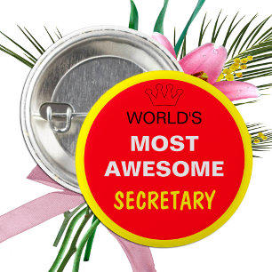Chapa Redonda De 2,5 Cm El mundo más asombroso - SECRETARIO (el mejor)