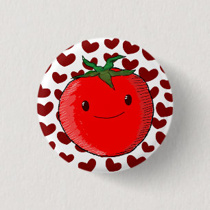 Chapa Redonda De 2,5 Cm El Personalizado del tomate Lover
