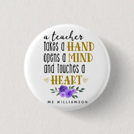 Chapa Redonda De 2,5 Cm El regalo personalizado de agradecimiento del prof