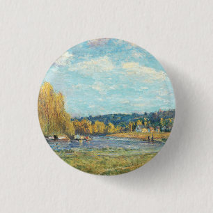 Chapa Redonda De 2,5 Cm El Sena en Saint-Cloud Alfred Sisley