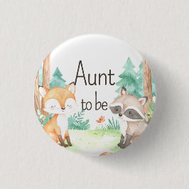 Chapa Redonda De 2,5 Cm El tema de Baby Shower de Woodland lindo