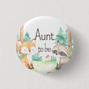 Chapa Redonda De 2,5 Cm El tema de Baby Shower de Woodland lindo