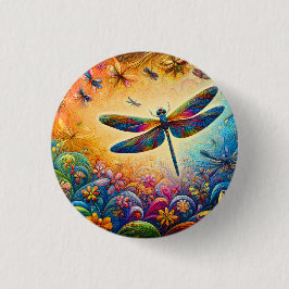 Chapa Redonda De 2,5 Cm El viaje de la libélula