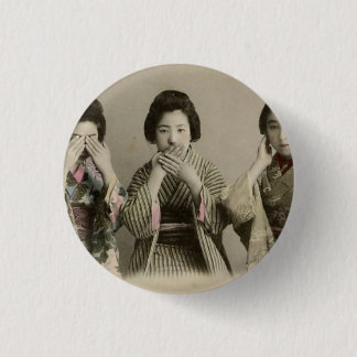 Chapa Redonda De 2,5 Cm El vintage no habla ningún mal