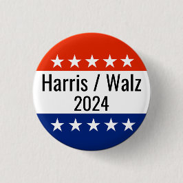 Chapa Redonda De 2,5 Cm Elecciones Harris Walz 2024