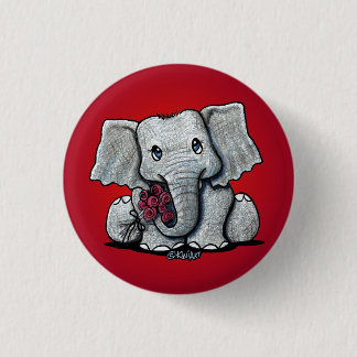 Chapa Redonda De 2,5 Cm Elefante de bebé lindo KiniArt Pin
