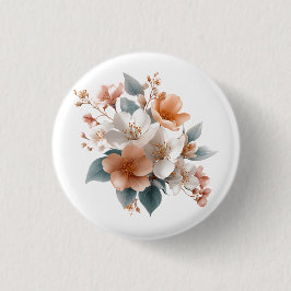 Chapa Redonda De 2,5 Cm Elegant Floral Pinback Button 💐✨