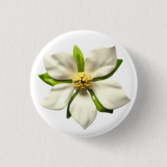 Chapa Redonda De 2,5 Cm Elegante Magnolia Blossom Flower Spring Wedding MC (Anverso)
