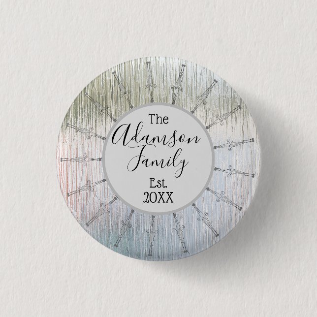 Chapa Redonda De 2,5 Cm Elegante Mandala de época personalizada   (Anverso)