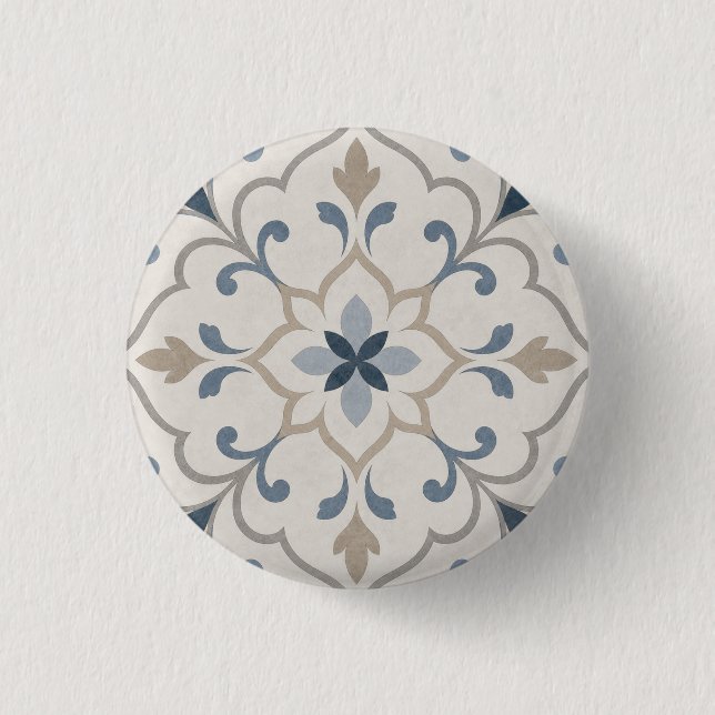 Chapa Redonda De 2,5 Cm Elegante Ornamental  (Anverso)