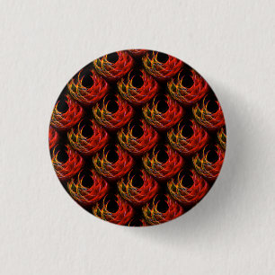 Chapa Redonda De 2,5 Cm Elegante patrón de arte abstracto boho moderno lin