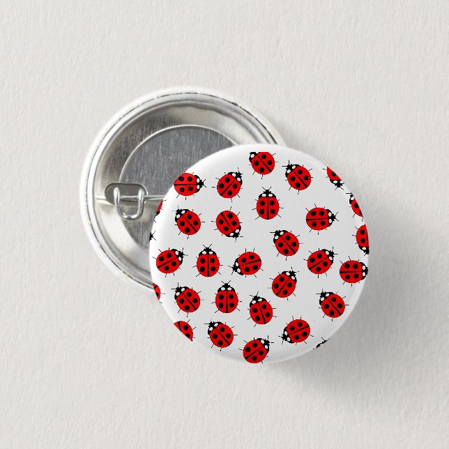 Chapa Redonda De 2,5 Cm Elementos de Lady Bugs (Anverso y reverso)