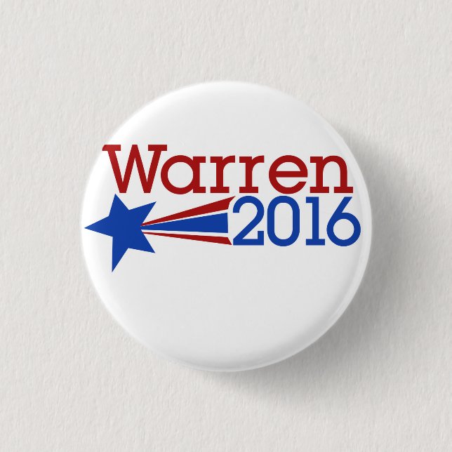 Chapa Redonda De 2,5 Cm Elizabeth warren 2016 (Anverso)