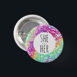 Chapa Redonda De 2,5 Cm ELLA/ELLA Pronunció a PERSONALIZADO colorido de na<br><div class="desc">Decora tu ropa con este botón de arte genial. ¡Hace un gran regalo! Puede personalizar y agregar texto también. Revisa mi tienda por muchos más colores y patrones! Hazme saber si también te gustaría algo personalizado.</div>