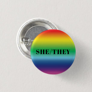 Chapa Redonda De 2,5 Cm Ella, Pronuncia Los Colores Lgbtq Lgbt Orgullo Arc