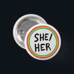 Chapa Redonda De 2,5 Cm ELLA/SU Pronouns Rainbow Bright Circle<br><div class="desc">Decora tu ropa con este botón de arte genial. Puede personalizar y agregar texto también. Revisa mi tienda por muchos más colores y patrones! Hazme saber si también te gustaría algo personalizado.</div>