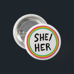 Chapa Redonda De 2,5 Cm ELLA/SU Pronouns Rainbow Bright Circle<br><div class="desc">Decora tu ropa con este botón de arte genial. Puede personalizar y agregar texto también. Revisa mi tienda por muchos más colores y patrones! Hazme saber si también te gustaría algo personalizado.</div>