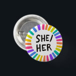 Chapa Redonda De 2,5 Cm ELLA/SU Pronouns Rings de Círculo Brillante Arcoir<br><div class="desc">Decora tu ropa con este botón de arte genial. Puede personalizar y agregar texto también. Revisa mi tienda por muchos más colores y patrones! Hazme saber si también te gustaría algo personalizado.</div>