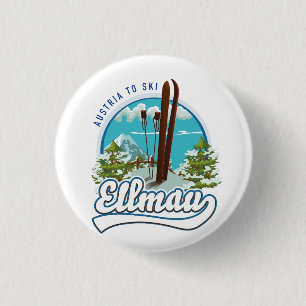 Chapa Redonda De 2,5 Cm Ellmau Austria esquiar logo