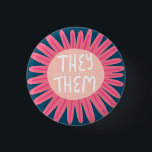 Chapa Redonda De 2,5 Cm ELLOS / ELLOS Pronouns Flower Pride Handletter<br><div class="desc">Decora tu ropa con este botón de arte genial. ¡Hace un gran regalo! Puede personalizar y agregar texto también. Revisa mi tienda por muchos más colores y patrones! Hazme saber si también te gustaría algo personalizado.</div>