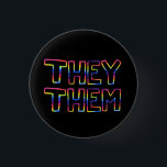 Chapa Redonda De 2,5 Cm ELLOS / ELLOS Pronuncian el colorante Handletterin<br><div class="desc">Decora tu ropa con este botón fresco. ¡Hace un gran regalo! Puede personalizar y agregar texto también. Revisa mi tienda por muchos más colores,  patrones y pronombres - y encuentra este diseño en camisetas y pegatinas también! Hazme saber si también te gustaría algo personalizado.</div>