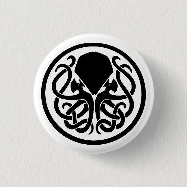 Chapa Redonda De 2,5 Cm Emblema de Cthulhu (Anverso)