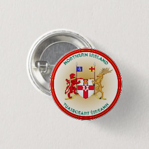 Chapa Redonda De 2,5 Cm Emblema del Patrimonio de Irlanda del Norte