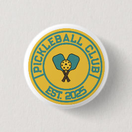 Chapa Redonda De 2,5 Cm Emblema del Vintage Pickleball Club Est. 2024