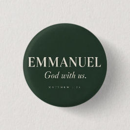 Chapa Redonda De 2,5 Cm EMMANUEL | Mateo 1:23 | Navidad 