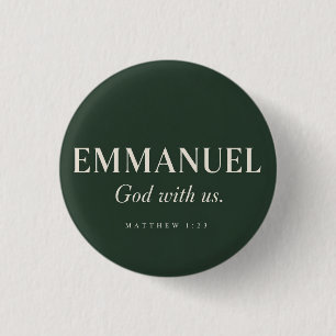 Chapa Redonda De 2,5 Cm EMMANUEL Mateo 1:23 Navidad
