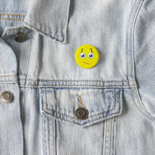 Chapa Redonda De 2,5 Cm Emoji confusa y confusa