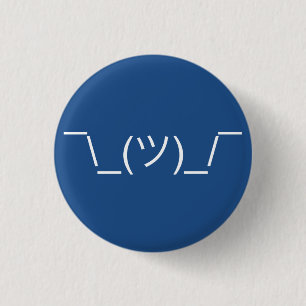 Chapa Redonda De 2,5 Cm Emoticon de Shruggie
