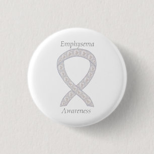 Chapa Redonda De 2,5 Cm Emphysema Awareness Pearbon Personalizado Pin